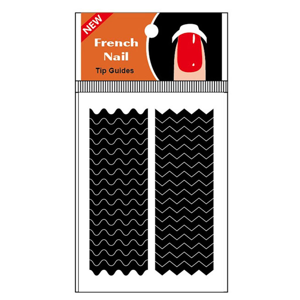 French Tip Nail Guides Self-Adhesive French Manicure Strips Stickers for Edge Auxiliary DIY Decoration Stencil Tools