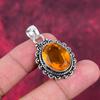 Citrine Pendant, 925 Solid Sterling Silver Gemstone Jewelry, Handmade Pendant, For Thanksgiving