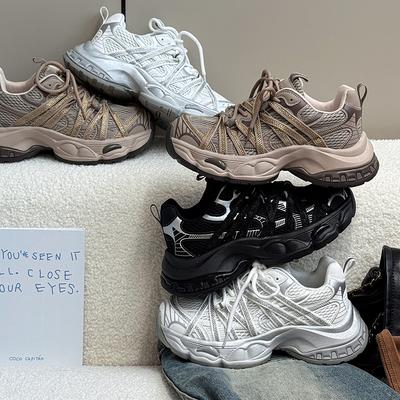 Piaohong универсальный ретро стиль чувство дизайна платформа папины кроссовки женские 2025 осень и зима новые маленькие повседневные спортивные туфли