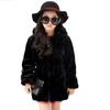 Girls Faux Fur Coat Winter Long Sleeve Hooded Warm Jacket For Kids 8-13 Year CL1043