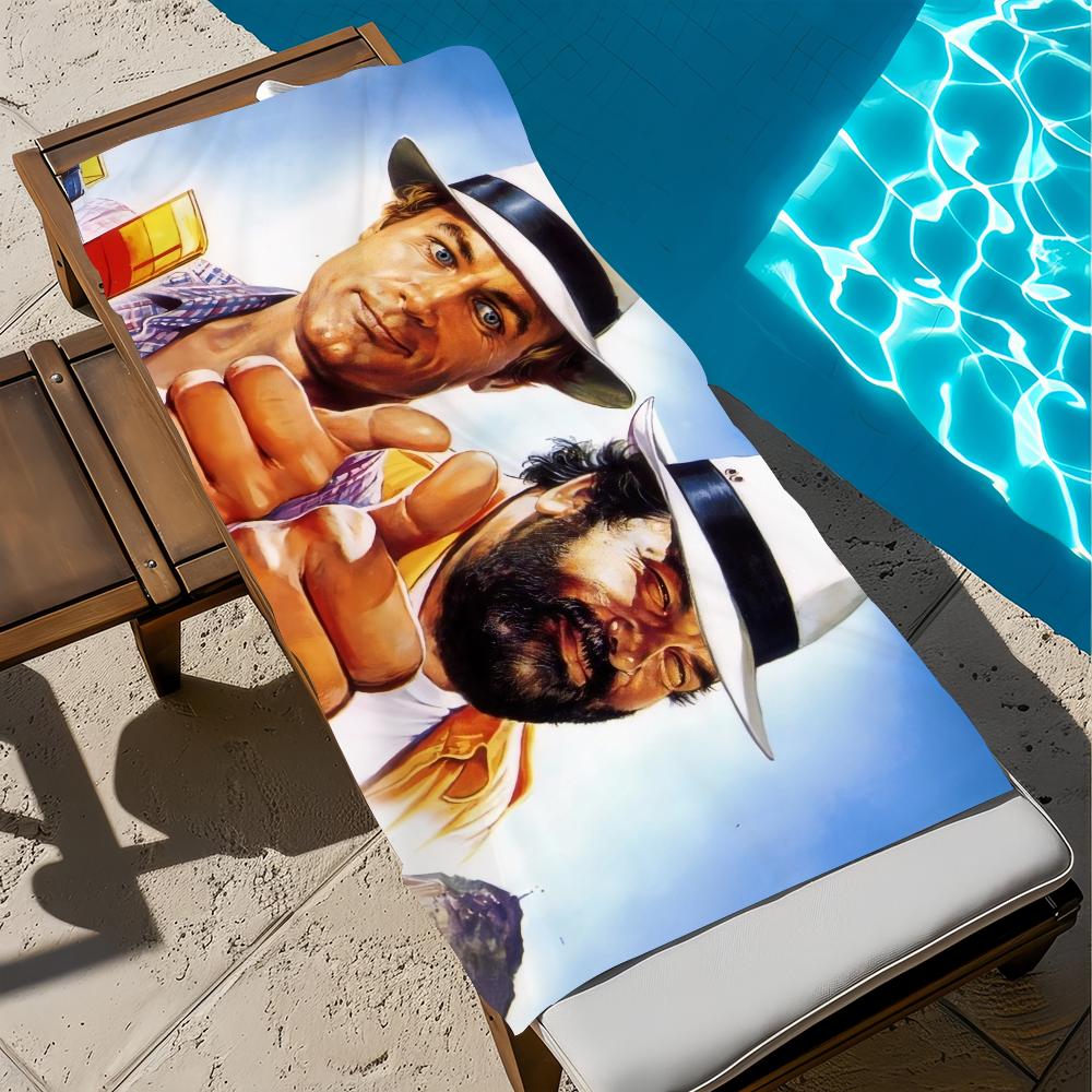 T-Terence B-bud S-Spencer-r Towel Gift For Travel Gym Sauna Travel Spa Shower Camping Quick Dry Sports Beach Towels Soft Pool