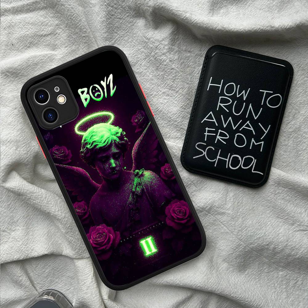 Чехол для телефона Junior H SAD BOYZ 4 LIFE Для IPhone 16 15 14 X XR XS 7 8 Plus 11 12 13 Pro MAX 13mini Матовый противоударный чехол