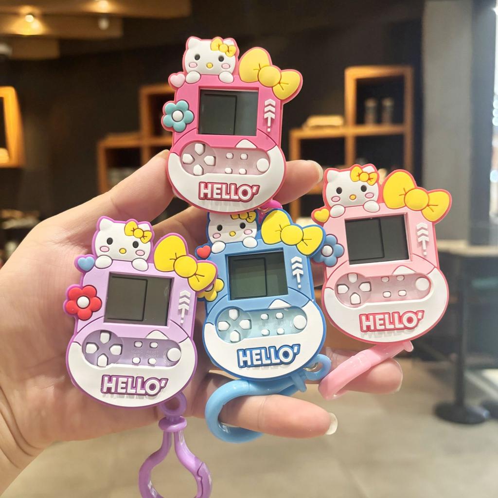 Mini handheld game console keychain pendant childhood memories toys local push small gifts wholesale