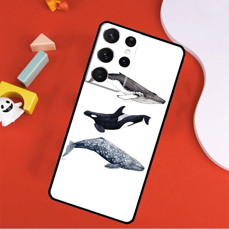 Чехол для телефона Акула и Косатка Для Samsung Galaxy S25 Ultra S9 S10 S20 S21 FE S22 S23 S24 Plus S24 Ultra Чехол