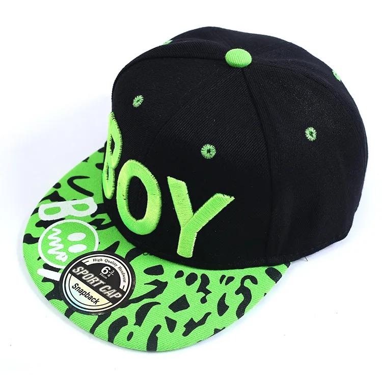 Унисекс Детская Вышитая Хип-Хоп Кепка Snapback Малыш Плоская Тракер Бейсболка Солнцезащитная Кепка Для Девочек И Мальчиков Аксессуар Для Танцевальной Одежды