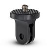 HSU Aluminum Conversion Adapter Mini Tripod Mount Tripod Adapter for GoPro To Camera Screw 1/4 (GP Standard) (1/4 Standard) (Black)