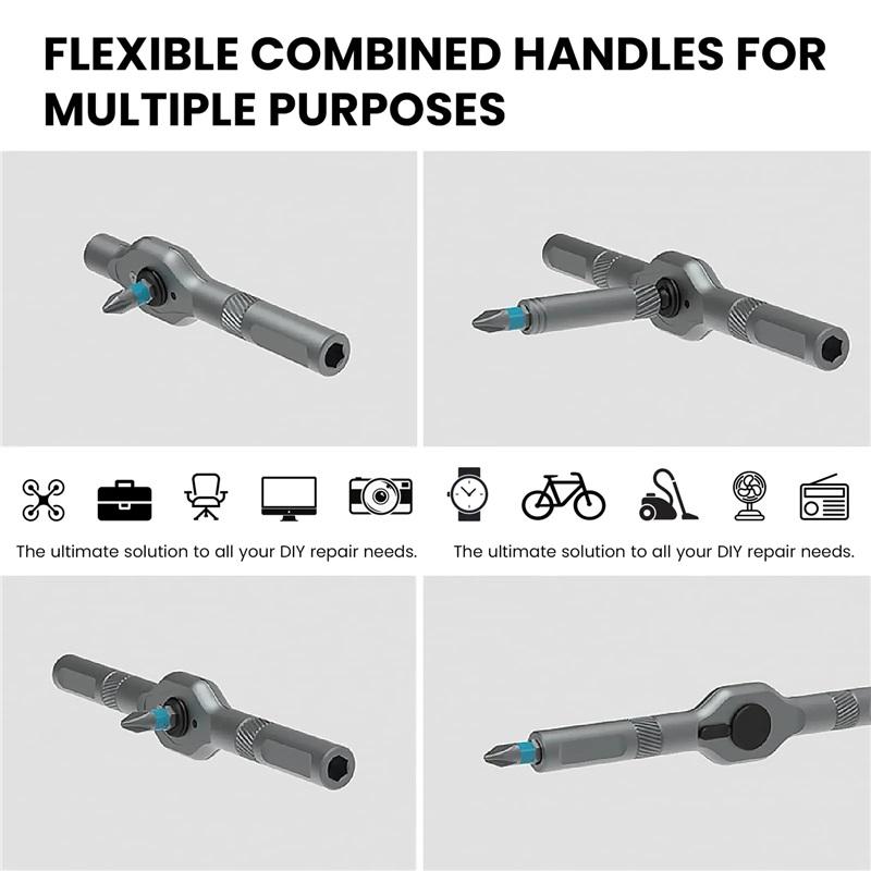 24in1 RS1 Multi-Purpose Ratchet Screwdriver Set 24 in 1 S2 Steel Magnetic Screwdriver Bits Repair Tools