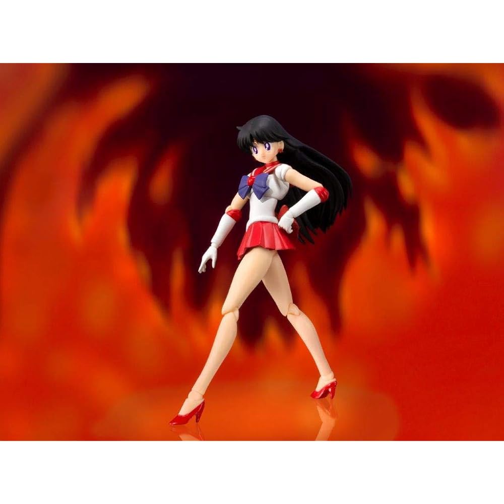 НАРОДЫ ТАМАШИИ SH. Фигурки Sailor Moon Sailor Mars Анимационная цветовая версия 140 мм ПВХ Фигурка