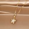 Xiulu Starfish Pearl Necklace Women'S High Sense Versatile Trend Micro-Inlaid Pendant Collarbone Chain