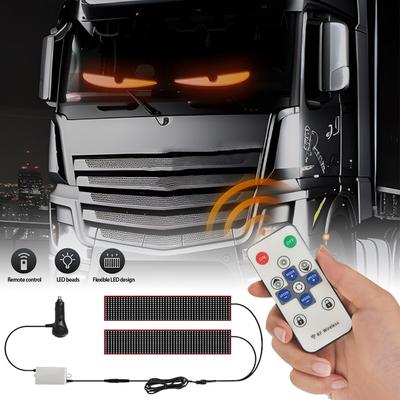 Devil Eye LED Truck Car Pixel Panel Light Remote Control Soft Folding Lighting Граффити Прокрутка Для Доски На Лобовое Стекло Рекламный Экран