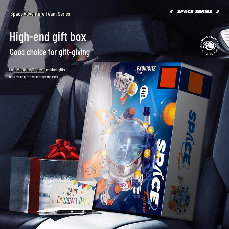 Space Capsule Building Blocks Toy – Educational Gift for Kids Aged 6 to 12, Perfect for Birthday