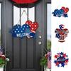 Independence Day Wooden Door Signs Wreath Decorations Door Hanging Wall Hanging Home Decoration
