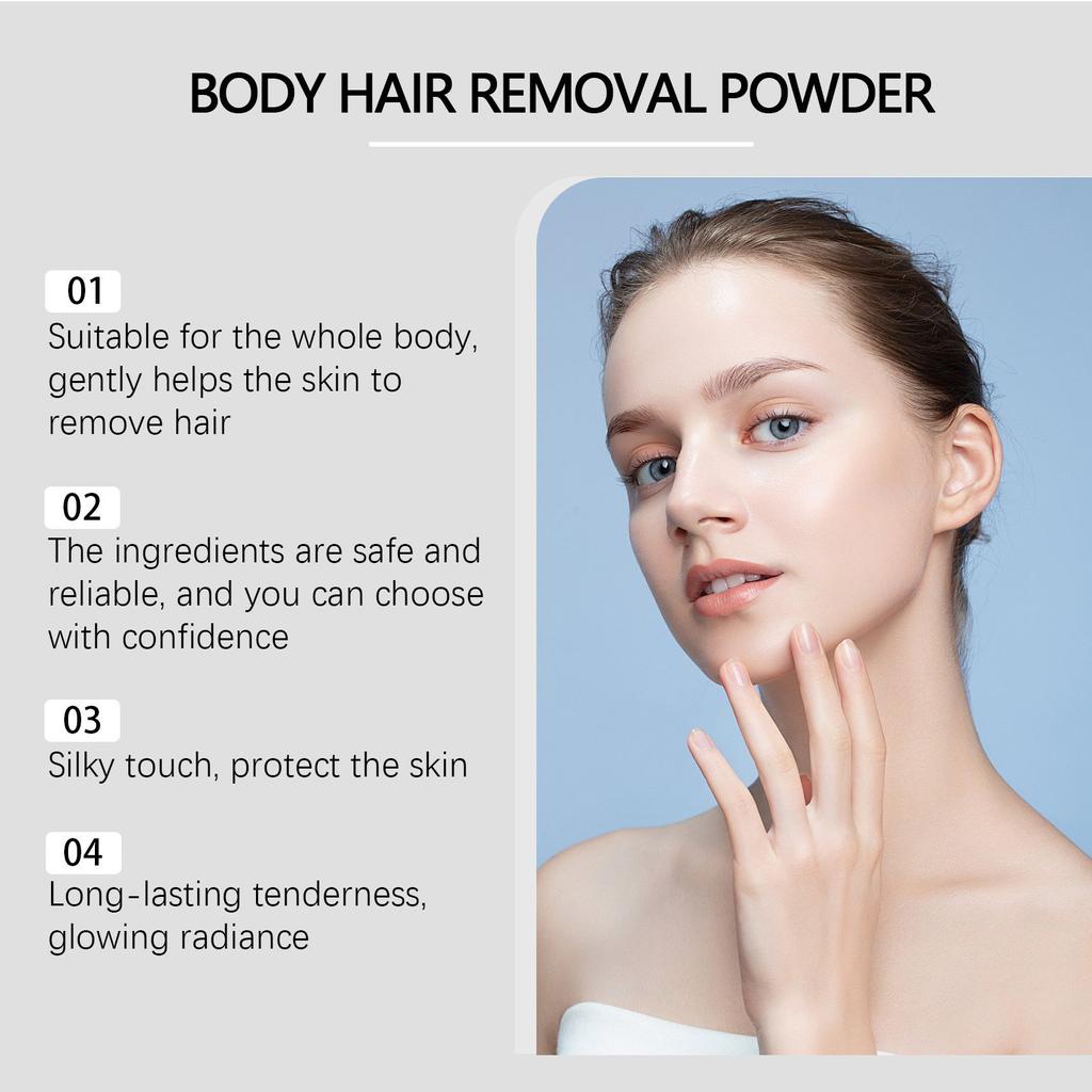 Порошок для удаления волос на теле, порошок для удаления волос для женщин и мужчин, натуральные ингредиенты, не стимулирует