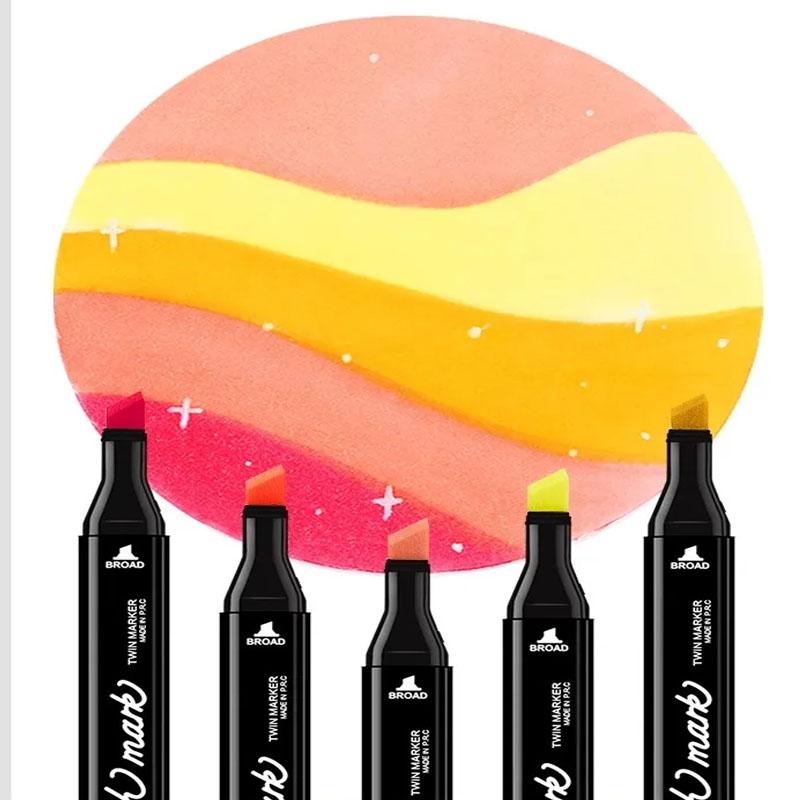 30/48 цветов, маркеры, кисти, набор ручек, маркер для рисования, школьные художественные принадлежности для художника, канцелярские принадлежности, двусторонние маркеры