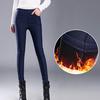 Женские леггинсы с высокой талией, тонкие эластичные брюки-карандаш, большие размеры, бархатные теплые зимние брюки