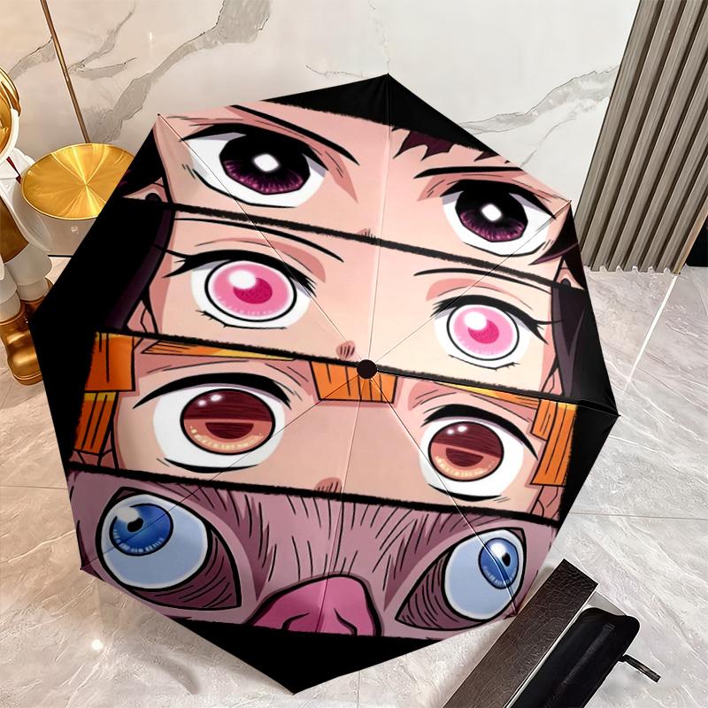 Japanese-style cartoon Demon Slayer Kamado Tanjiro & Kamado Nezuko umbrella including home travel and outdoor activities Multi functional umbrella 34