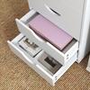5-Drawer Office Chest with Swivel Casters and Brakes. 40x40x67cm. White