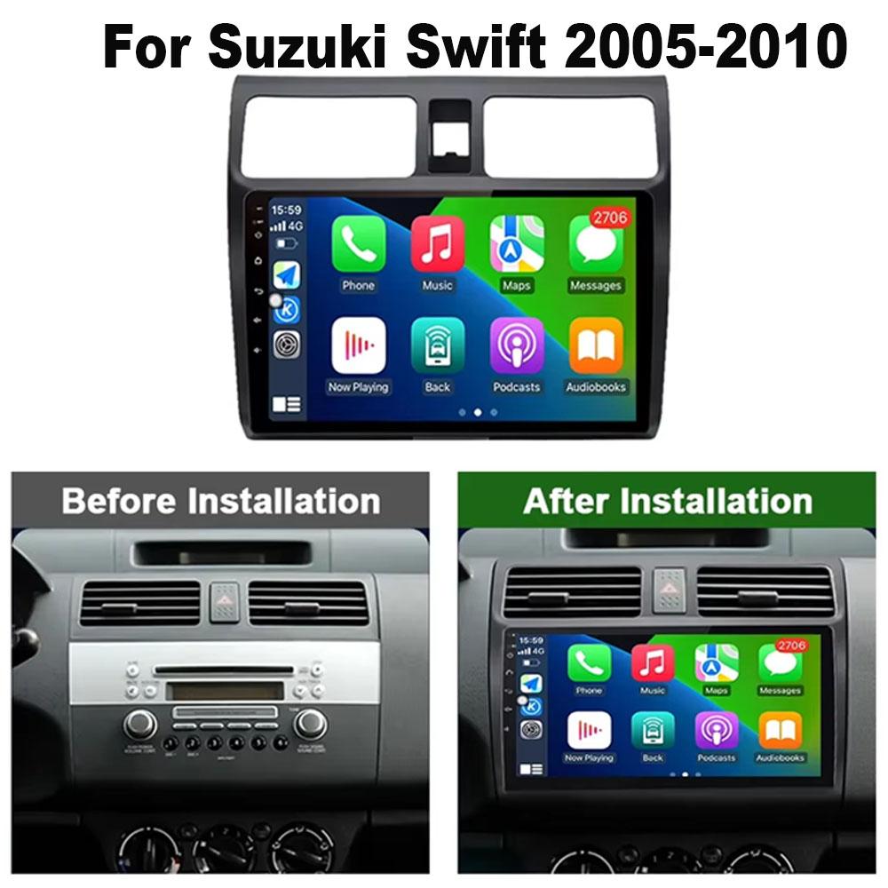 Android 15 car navigation Split Screen 10 inches For 2005-2010 Suzuki Swift fit for CarPlay Player DSP FM/RD 2+64G+AHD WiFi