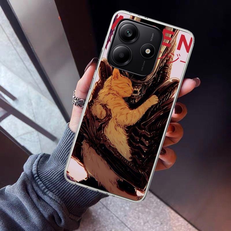 Cool A-Alien X-Xenomorph Phone Case For Xiaomi Redmi Note 10 11 12 13 14 15 Pro Plus 11S 12S 14S 11T 11E 10S Soft TPU Back Cover