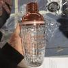 Простой Коктейльный Шейкер Стеклянный С Крышкой из Нержавеющей Стали Фильтр Плетеный/Ананасовый Рисунок Смешивающий Стакан Коктейльный Шейкер Стакан Барные Инструменты