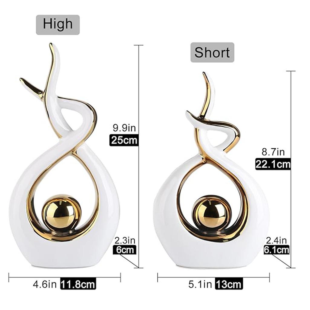 Украшение для дома Современное абстрактное искусство Керамическая статуя Украшение обеденного стола Столовая Офисное ядро Украшение гостиной Кофе