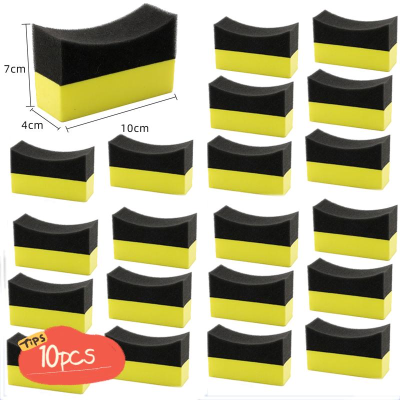 30/10 шт. Губка для чистки колес автомобиля, Губка-аппликатор для мытья шин, Губка-аппликатор, Инструмент для чистки шин, Щетка для чистки автомобиля