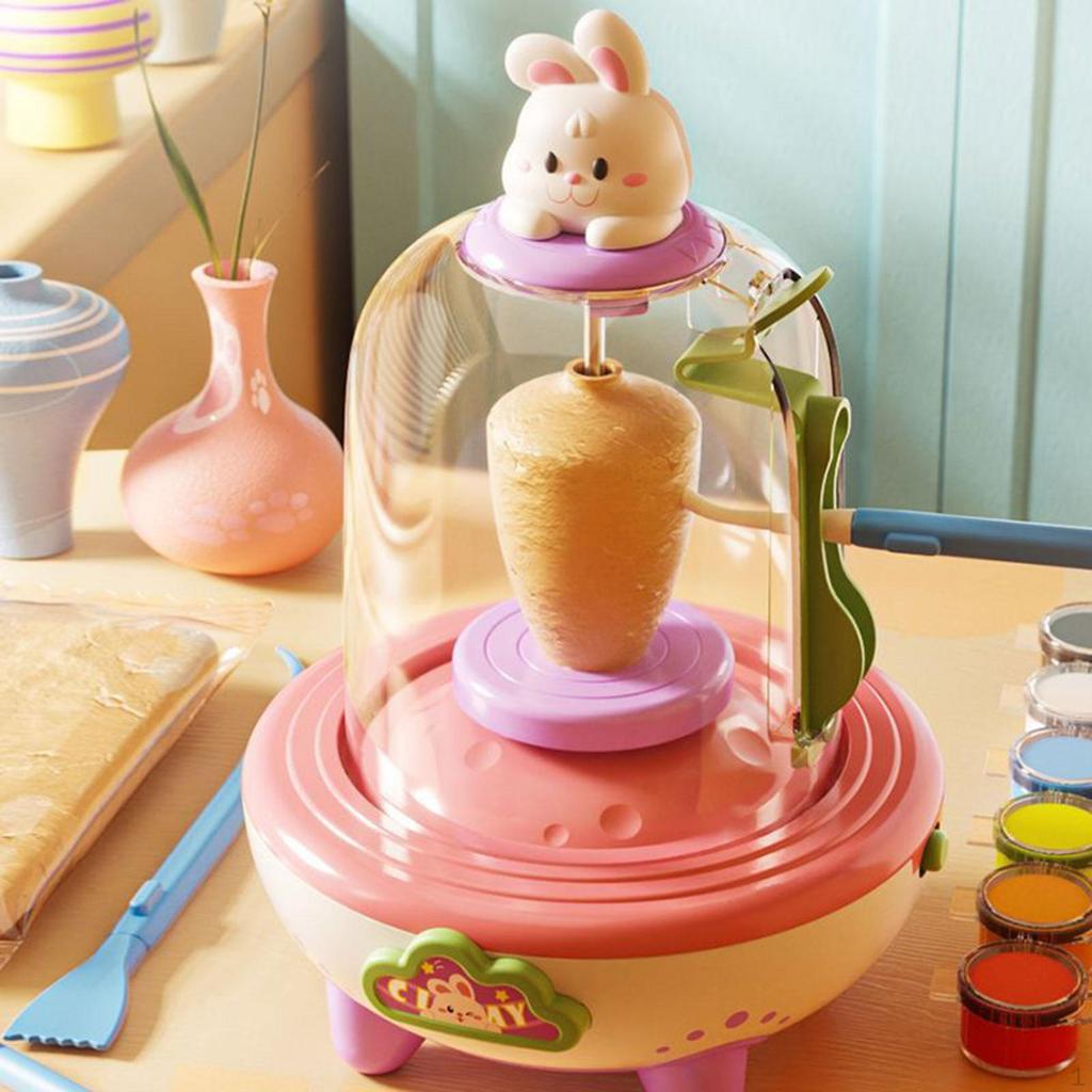 Clay Modeling Machine with Electric Wheel Children DIY Craft Kit USB Powered for Ages 6-12 Versatile
