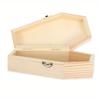 Wooden Flip Lid Coffin Candy Box Goodie Boxes Ring Case Necklace Organizer Jewelry