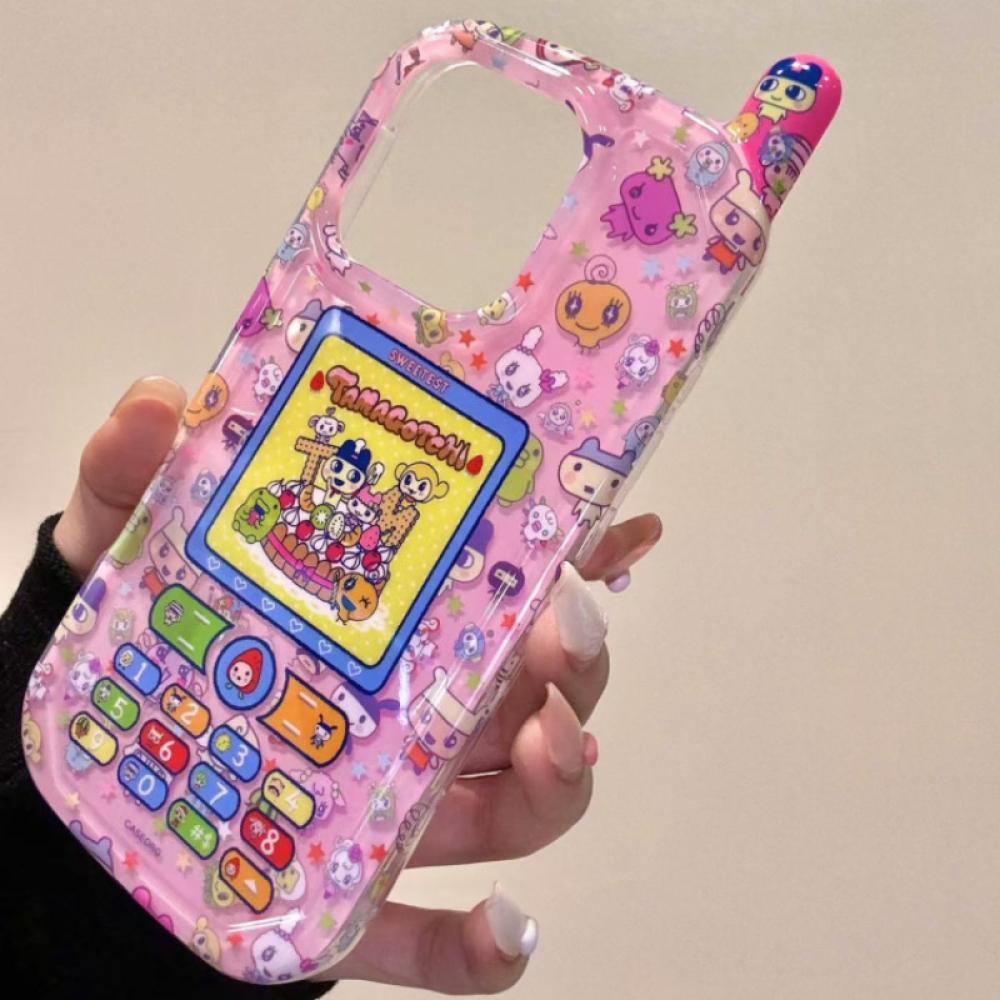 НОВЫЙ Чехол для мобильного телефона в стиле мультяшного Тамагочи для iphone16pro max Акриловый наклейка-подвеска украшение подарок на день рождения девочки Праздничные подарки
