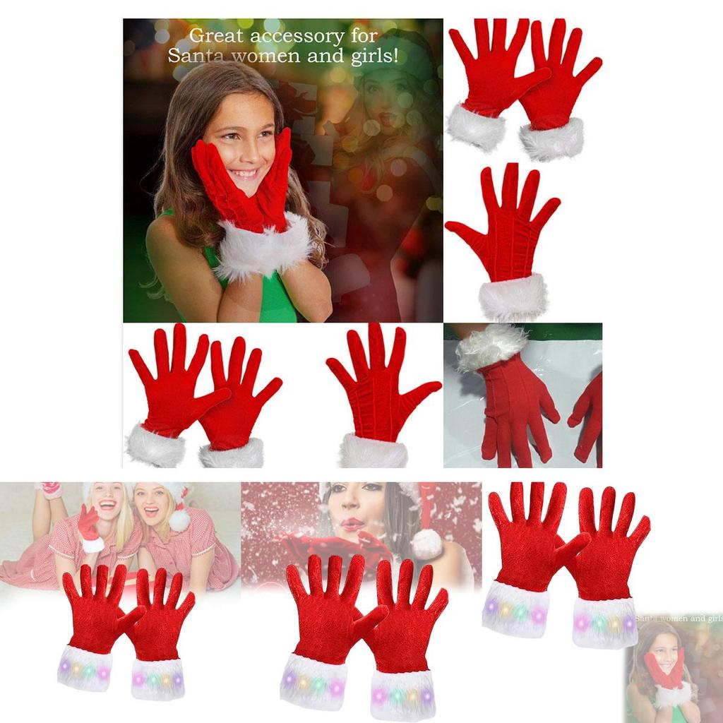 2023 Christmas Gloves With Furry Edge Stylish And Warm Adult Gloves