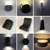 Modern European PIR Sensor LED Up/Down Dual & Single Head Outdoor Wall Lamp for Garden, Corridor, and Staircase.