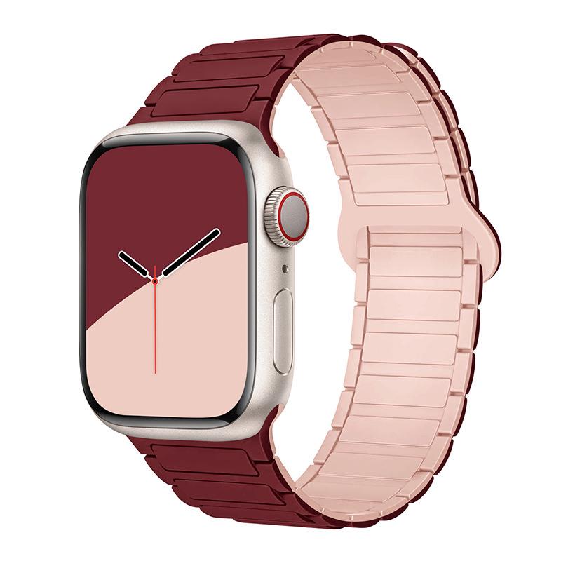 Современный силиконовый ремешок для Apple Watch Series 8/9 & S10 с магнитной застежкой