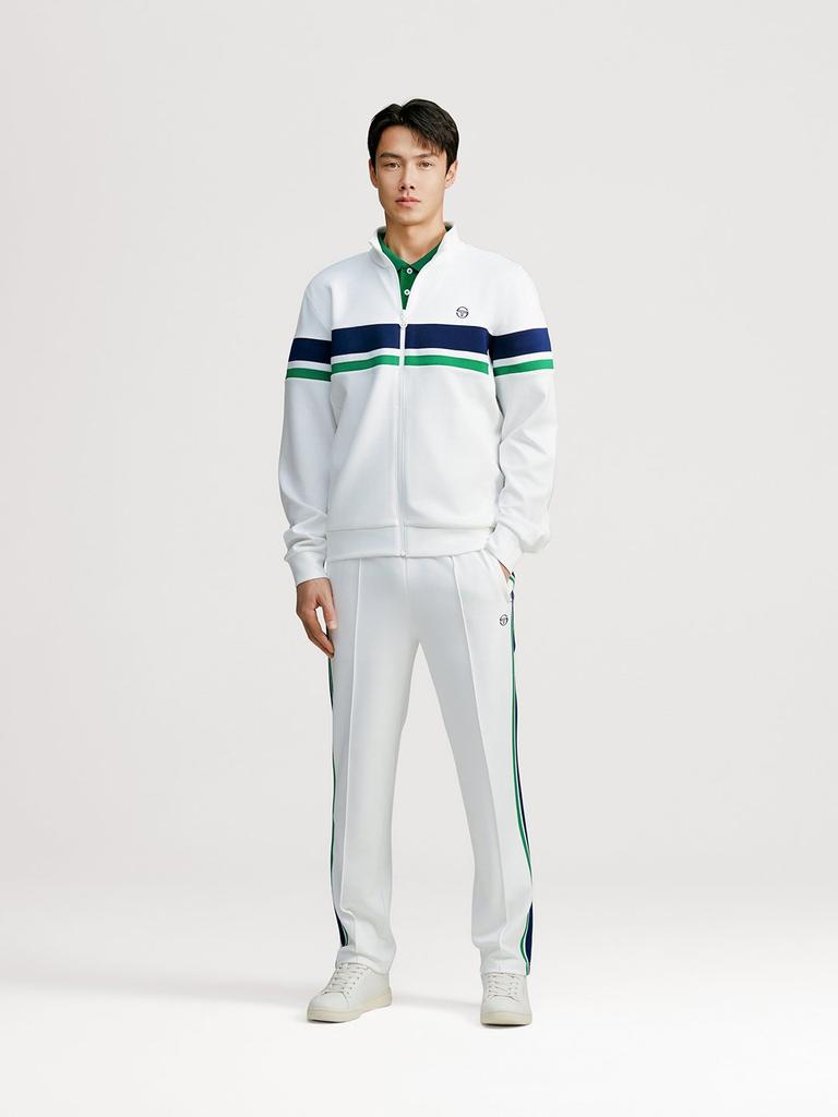 Sergio Tacchini M Козлиный Цветной Спортивный Костюм на Молнии (белый)