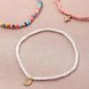 4Pcs Foot Chains Vibrant Color Exquisite Pendant Eye-catching Colorful Women Elastic Beaded Anklet Jewelry