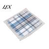 Solid Wood Chair Mat Cotton Linen Pad with Ties, Square Summer Seat Lace Dining Trim, 15.75" x Breathable Washable for Office