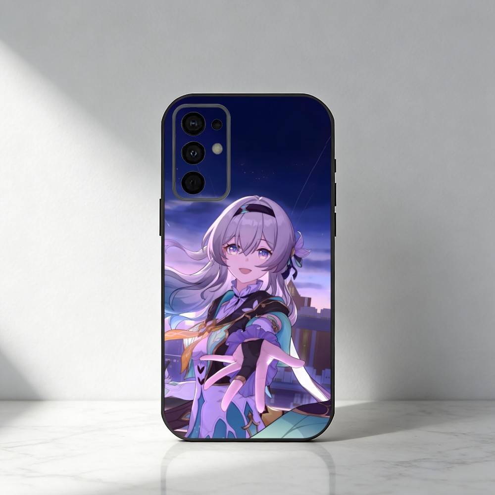 Чехол для телефона HSR Game F-Fire-fly Mecha Girl для Samsung S25, S24, S21, S22, S23, S20, Ultra, S26, Plus, Fe, Note, 5G Черный