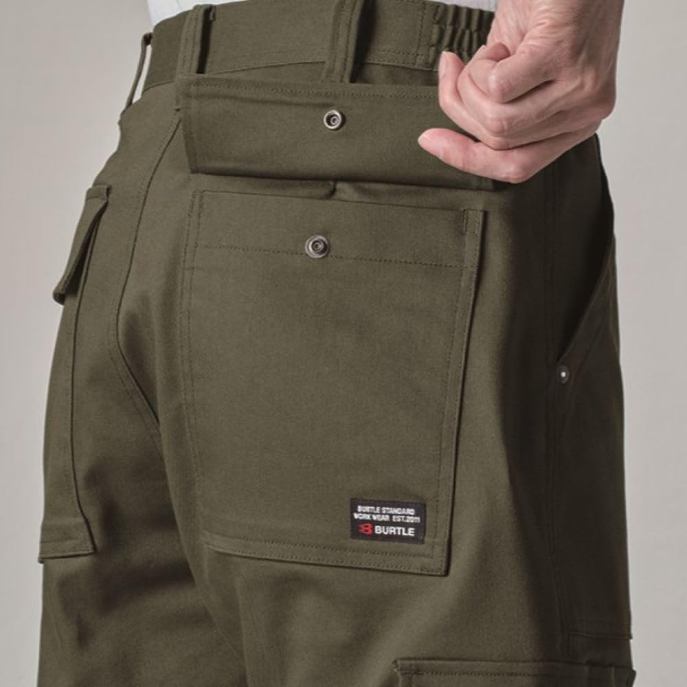 BURTLE Широкие брюки-карго на все времена года, цвет Mils green 5023 14 S (унисекса)