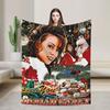 Марайя Кэри All I Want For Christmas Is You Плюшевые одеяла Студенческое фланелевое постельное белье Пледы Теплые мягкие покрывала для улицы Подарок