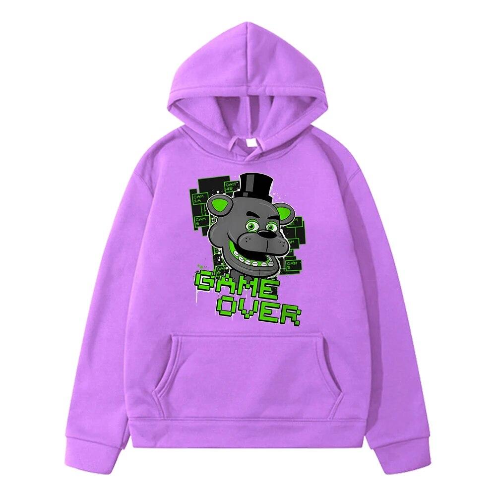 Толстовка с капюшоном в стиле аниме «Медведь и кролик», флисовая толстовка y2k sudadera, одежда для мальчиков, повседневный пуловер FNAF, осенняя куртка, детская одежда для девочек