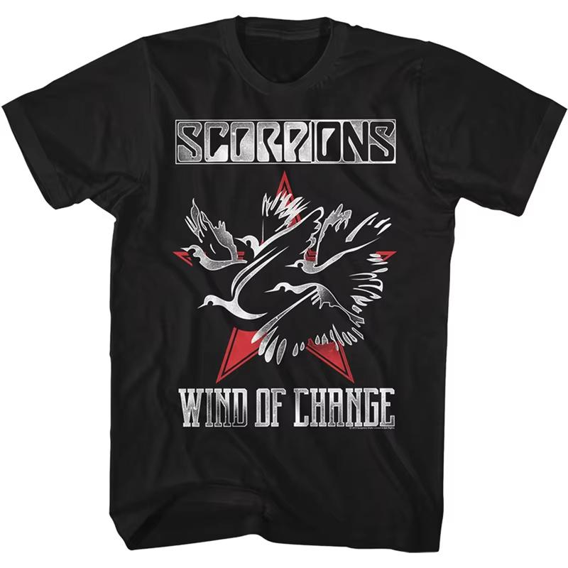 2025 Scorpions1984 Хип-хоп модные хлопковые футболки с рисунком унисекс для мужчин и женщин с коротким рукавом летняя футболка с круглым вырезом