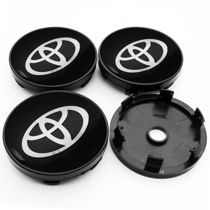 4Pcs 56mm 60mm 62mm 57mm Car Wheel Center Hub Cap Stickers Accessory For Toyota Rav4 Yaris Avensis Corolla Camry crown Rim Cover