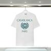 Casablanca Print T Shirt Men Women Short Sleeve Cotton Tee Casual Top