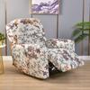Elastic Full Cover Recliner Chair Slipcover Single Seater Sofa - Thick Fabric Dustproof Protector With Printed Patterns