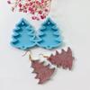 DIY Милые Рождественские Серьги-Елочки Силиконовая Форма Серьги-Капли Пусеты Подвески Форма для Заливки УФ-Кристальная Смола Эпоксидная Форма