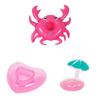 Pvc Inflatable Water Toy Red Crab Coaster Floating Cup Holder For Pool Parties
