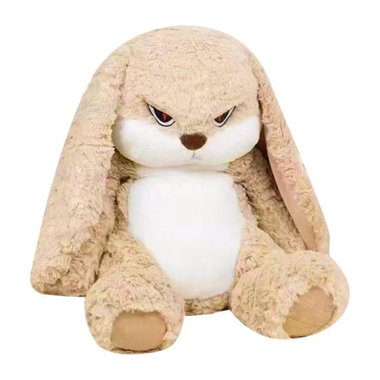 Large Angry Rabbit Plush Toy Soft Stuffed Animal Kawaii Fluff Bunny Dolls Room Decor Birthday Gifts