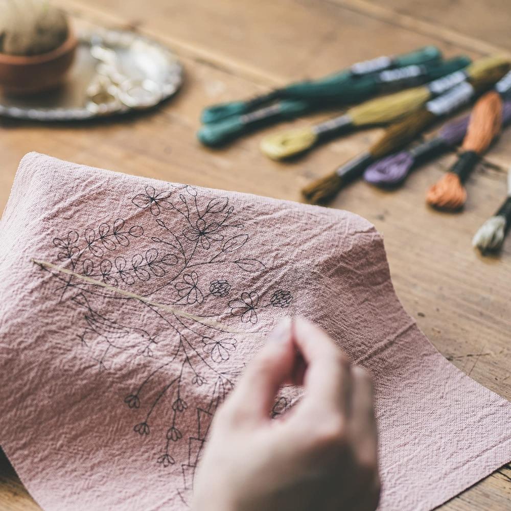 OLYMPUS Thred Embroidery Kit "Maccabees Four Seasons Frame Summer" Height 11.6 X Width 16.6cm 7538