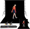 EMART Стойка для фона 260x300см Набор стоек для фона Черная ткань Черный тканевый фон 300x360см Стойка для фотографии Регулируемая ширина и высота