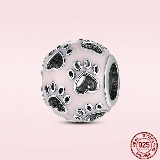 2023 New Pink Flowers Unicorn Flower Heart Mama Forever Love Beads Fit Original Fasion Glamour 925 Silver Bracelet Jewelry