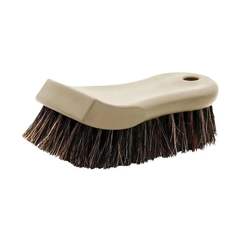 Новая щетка для чистки кожи из конского волоса, настоящая щетка для детализации салона автомобиля, инструменты для чистки автомобиля и Wa K5b5